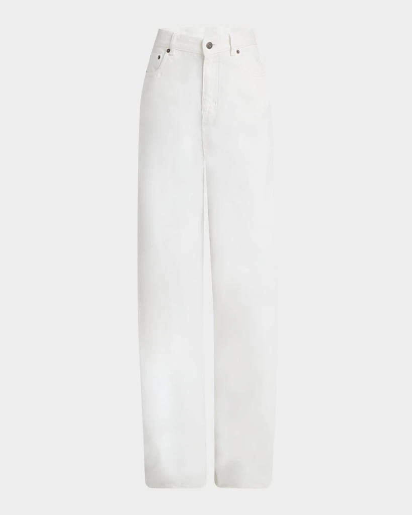 Chloé High-Rise White Denim Wide-Leg Palazzo Pants 1