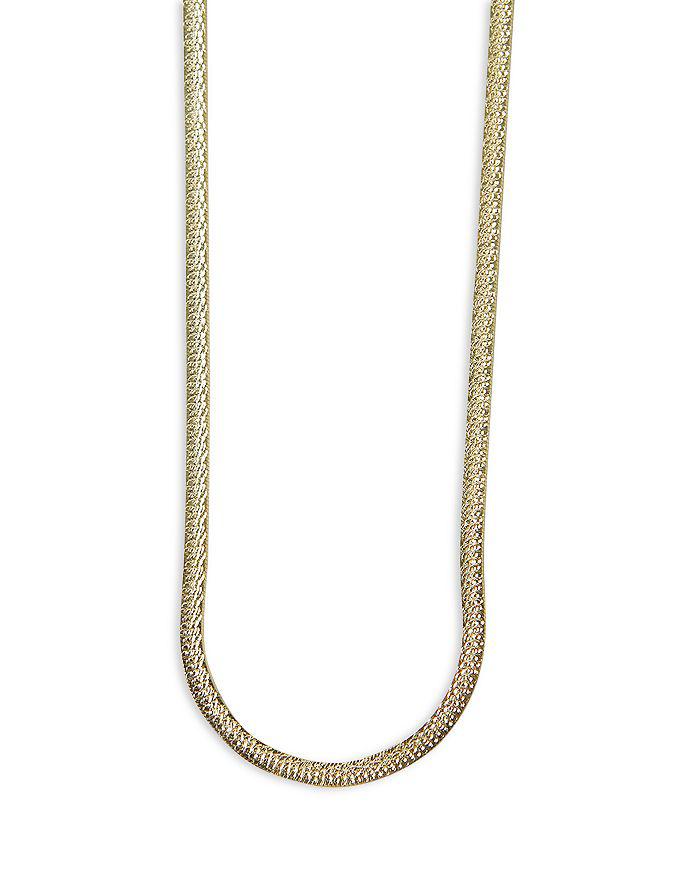 Argento Vivo Textured Snake Chain Collar Necklace, 15.5"-17.5"