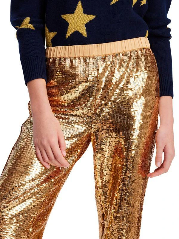 Kate Spade Sequin Straight-Leg Pants 4