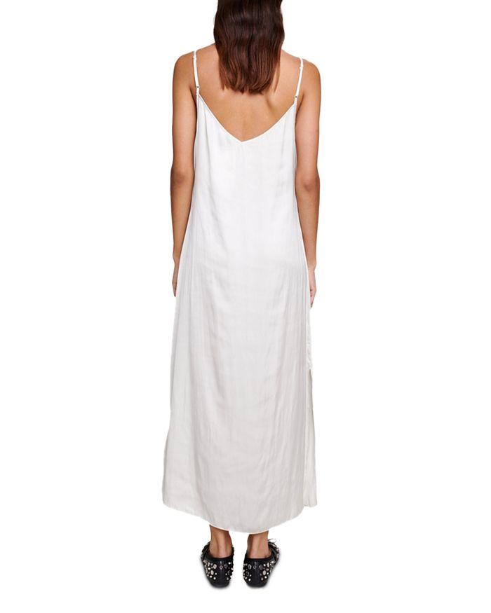 Maje Lace Trim Maxi Slip Dress