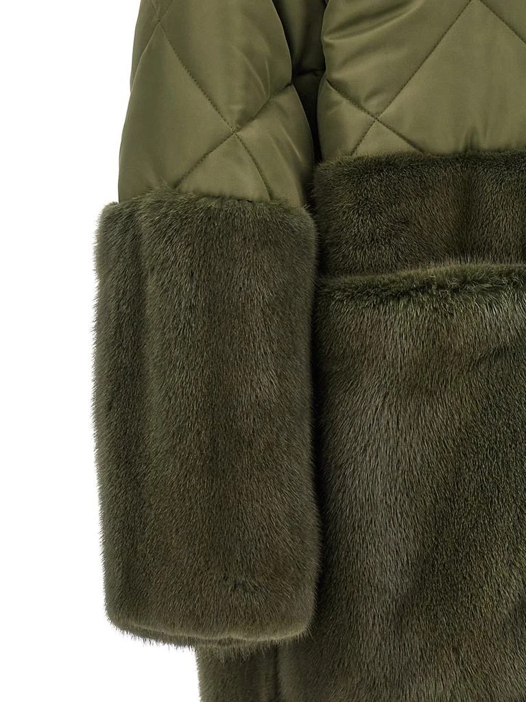 BLANCHA Blancha 'Nylon Diamond-Visone' Long Down Jacket 4