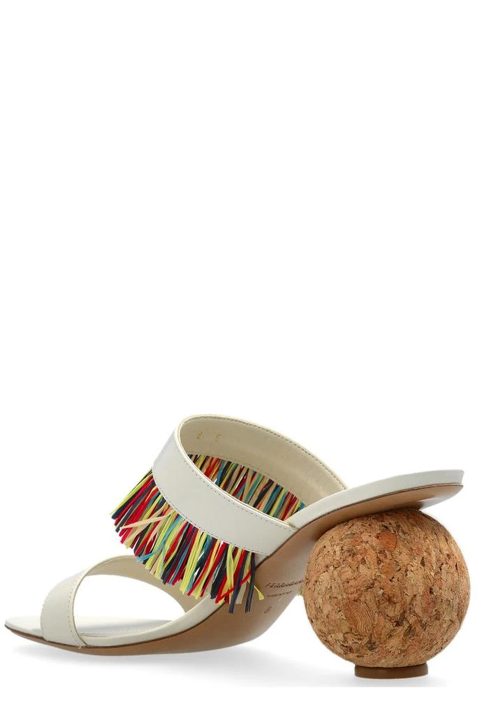 Salvatore Ferragamo Ferragamo Fringed Slip-On Sandals 3