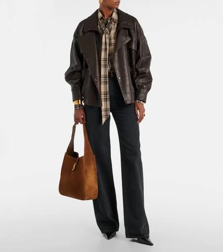 Yves Saint Laurent Le 5 à 7 Supple Large suede shoulder bag 5