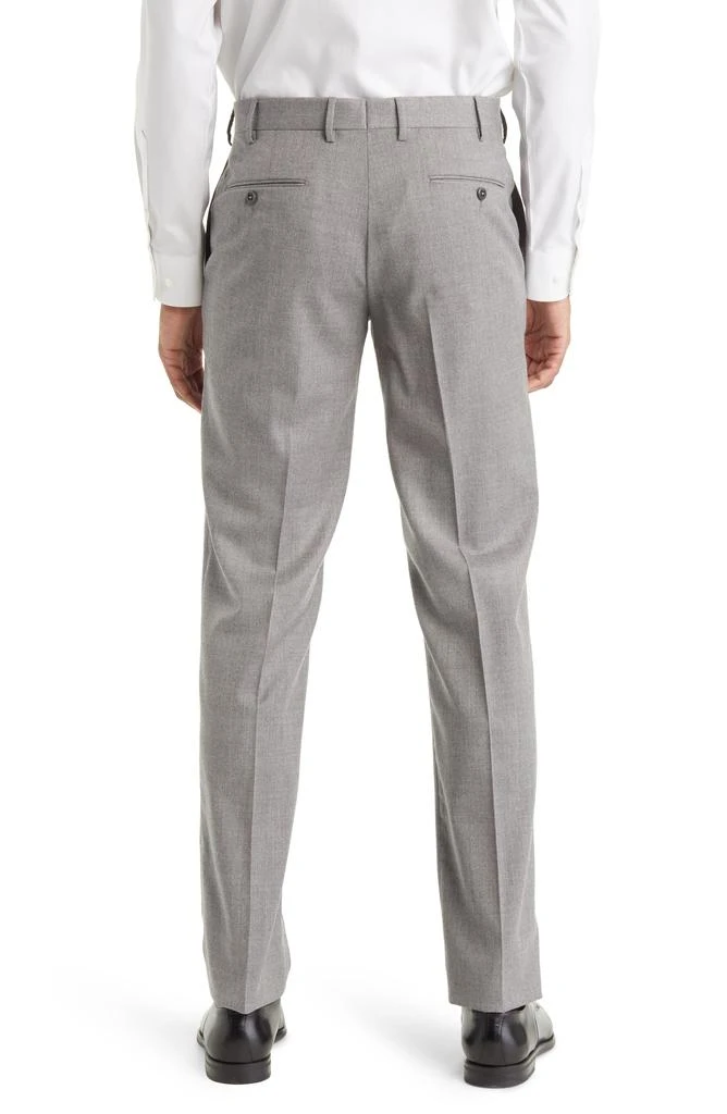 Zanella Parker Flat Front Stretch Wool Flannel Trousers 2