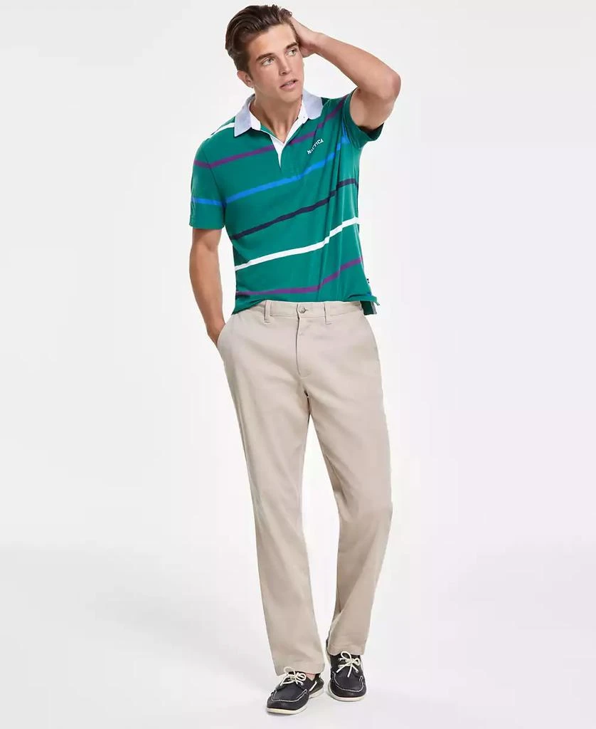 Nautica Men's Classic-Fit Stretch Solid Flat-Front Chino Deck Pants 6