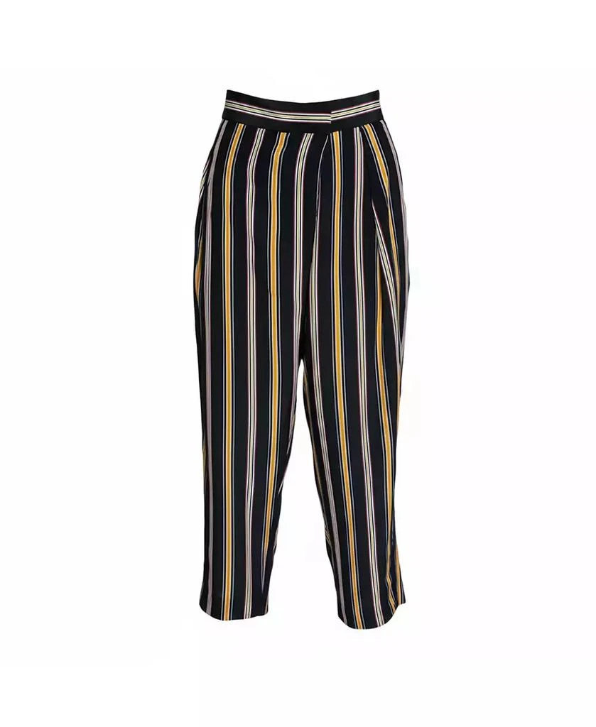 Pre-Owned Chloe Women
s Multicolor Silk Rough Striped Cropped Trousers