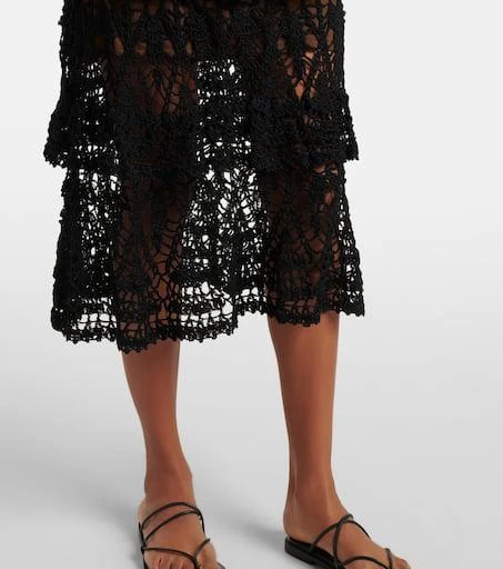 ANNA KOSTUROVA Elsie crochet cotton midi skirt 5