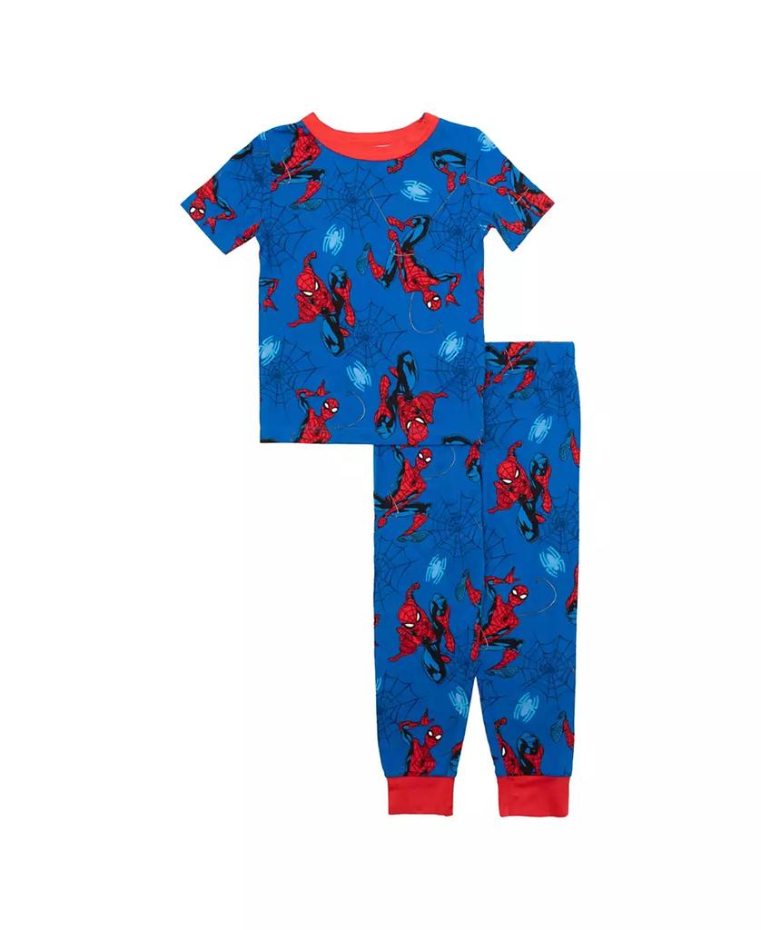 Spider-Man Toddler Boys Short Sleeve T-Shirt and Pant, 2-Piece Pajama Set