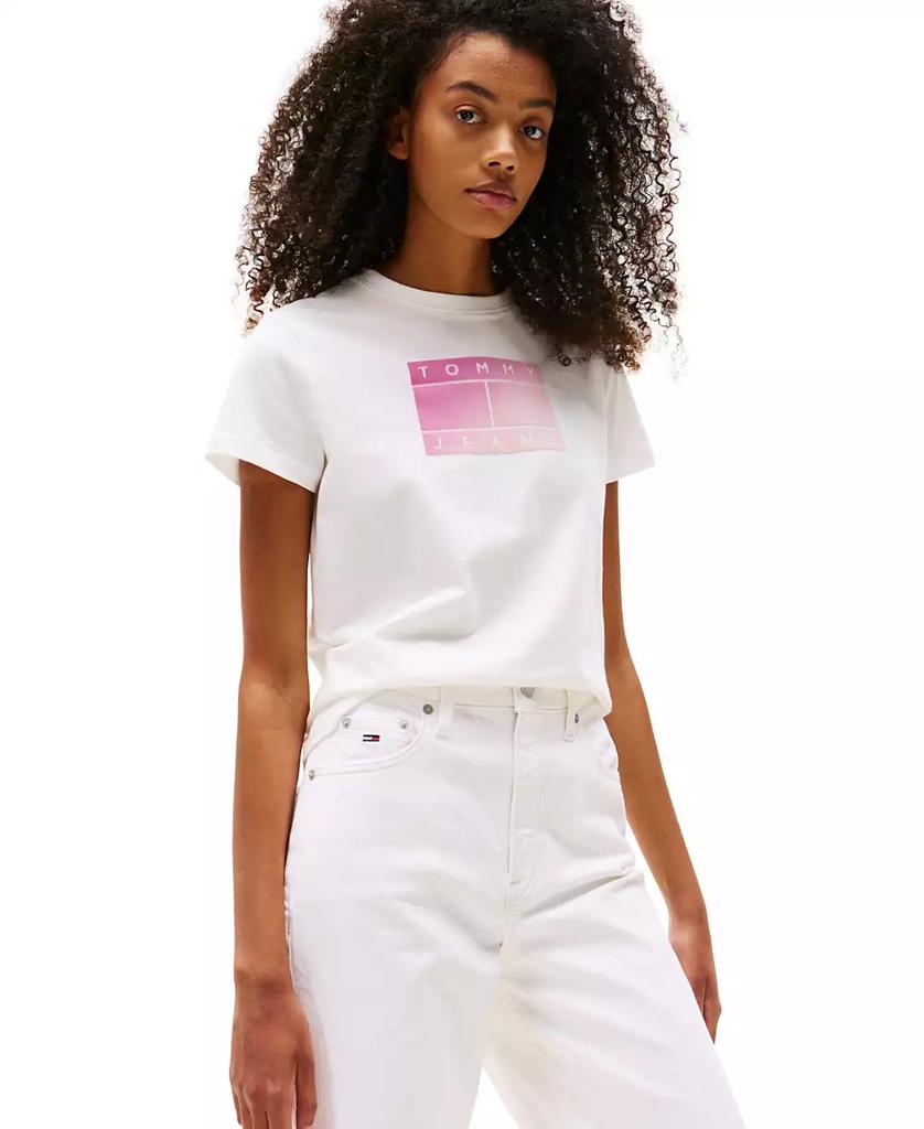 Tommy Jeans Women's Cotton Gradient Flag Graphic T-Shirt