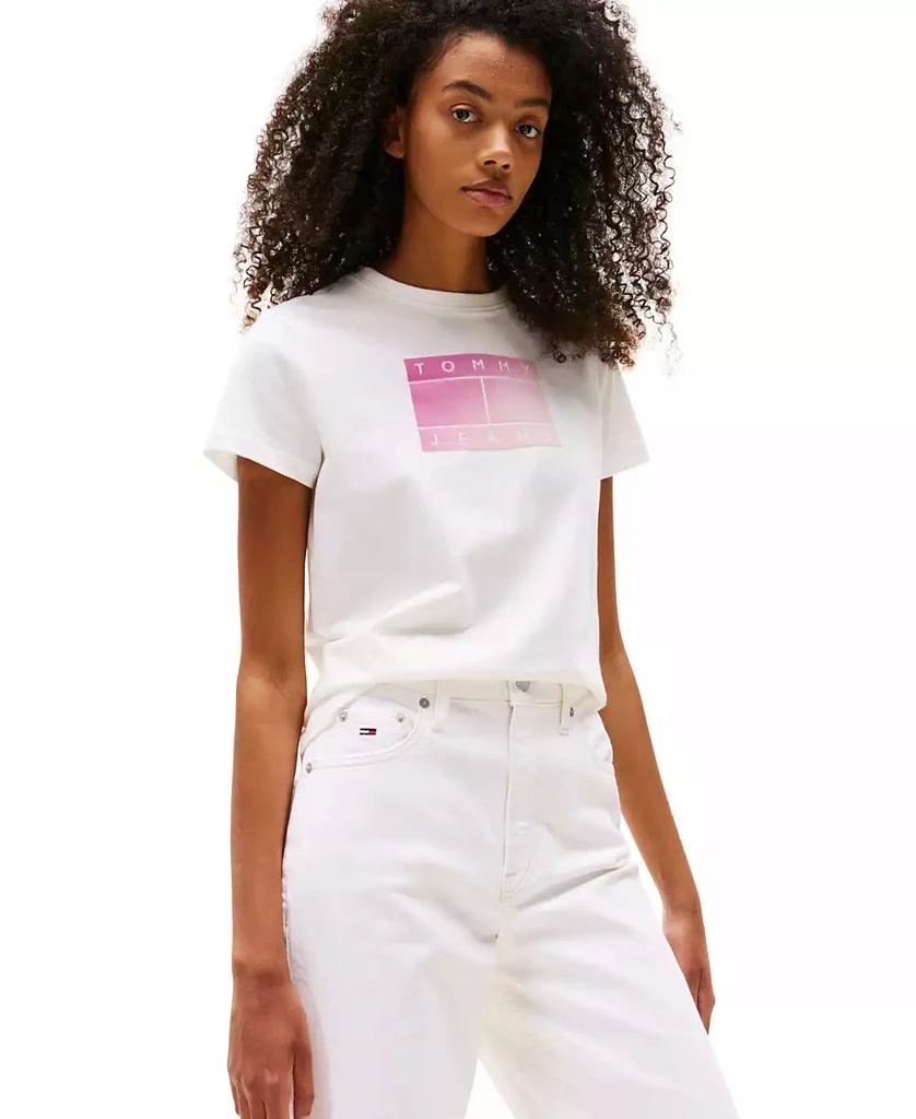 Tommy Jeans Women's Cotton Gradient Flag Graphic T-Shirt 1
