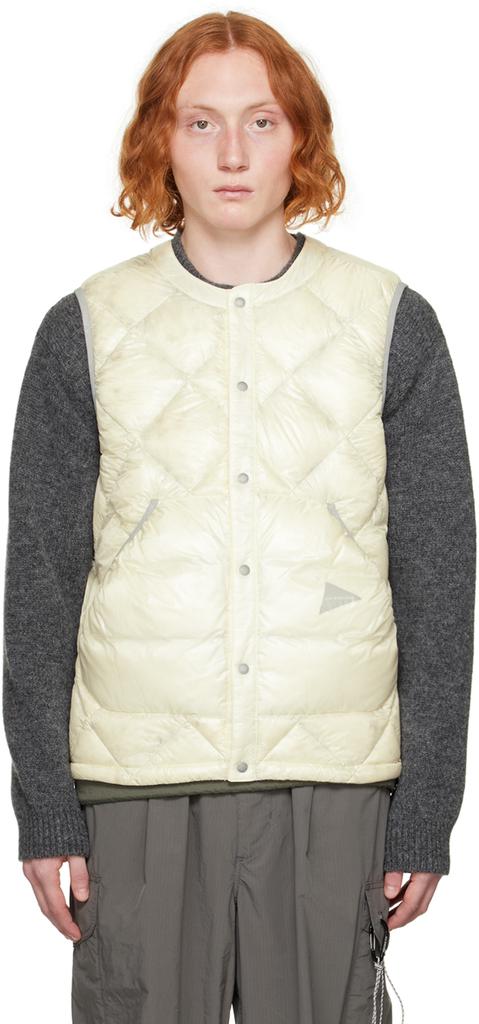 and wander Off-White Diamond Stitch Down Vest