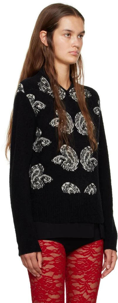 Puppets and Puppets Black & White Paisley Sweater 2