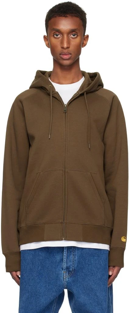 Carhartt WIP Brown Chase Hoodie 1