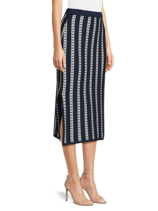 Tahari Textured Striped Pencil Skirt 3