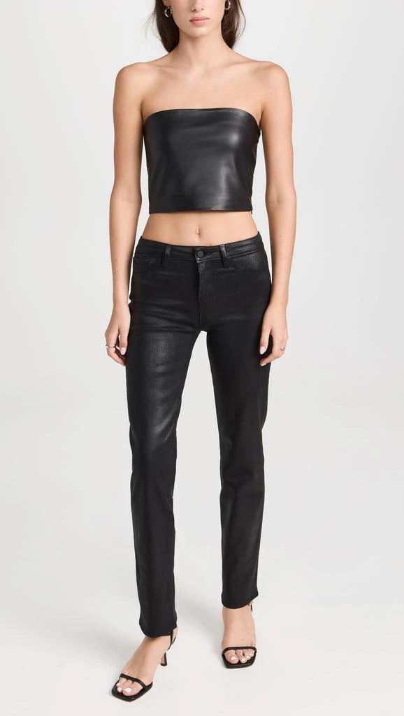 Susana Monaco Faux Leather Crop Tube Top 10