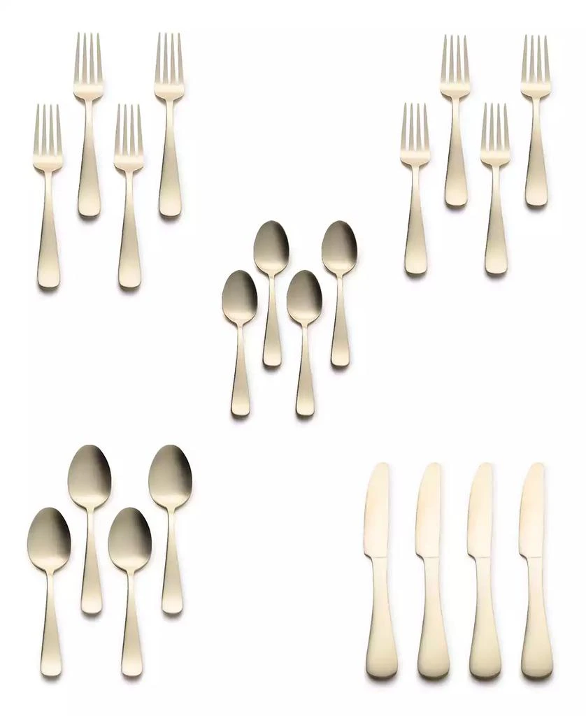 Kitchinox Alton Bay Gold Satin 20-Pc. Flatware Set, Service for 4 7