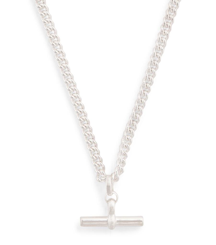 TILLY SVEAAS Sterling Silver T-Bar Curblink Chain Necklace