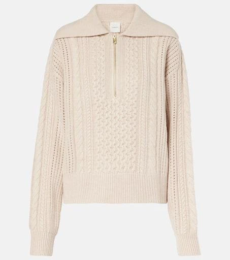 Varley Camello cable-knit half-zip sweater 1