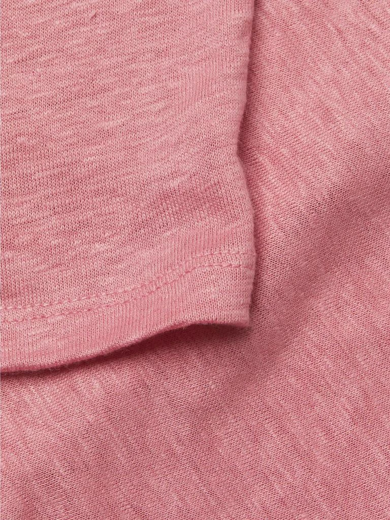 MAJESTIC FILATURES Stretch Linen V-Neck T-Shirt 6