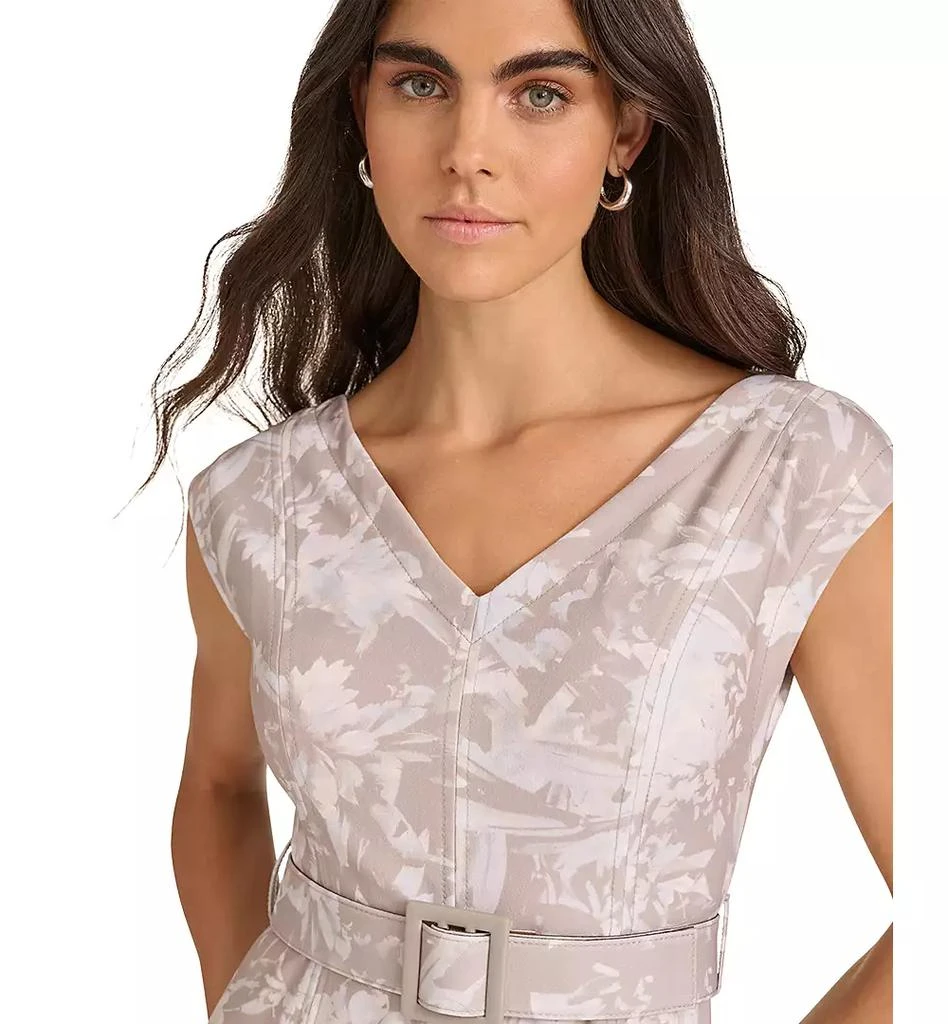 Calvin Klein Women's Belted Cap-Sleeve Midi Dress 5