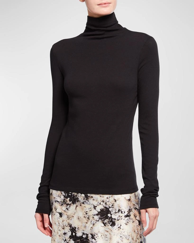 Vince Essential Long-Sleeve Cotton Turtleneck Top 4