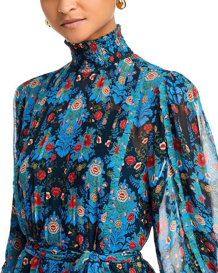 Farm Rio Arabesque Floral Pleated Dress 2