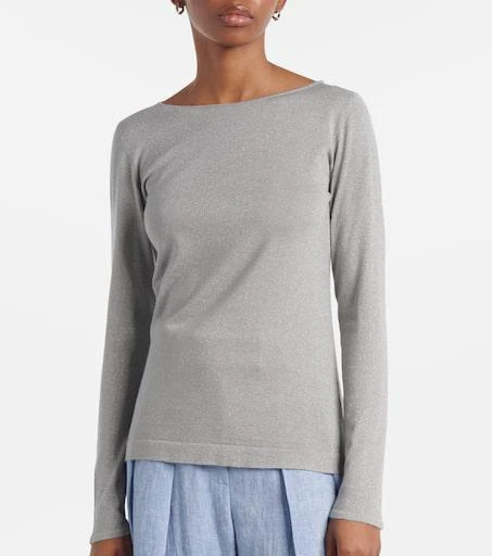 Brunello Cucinelli Sparkling cashmere and silk-blend sweater 4