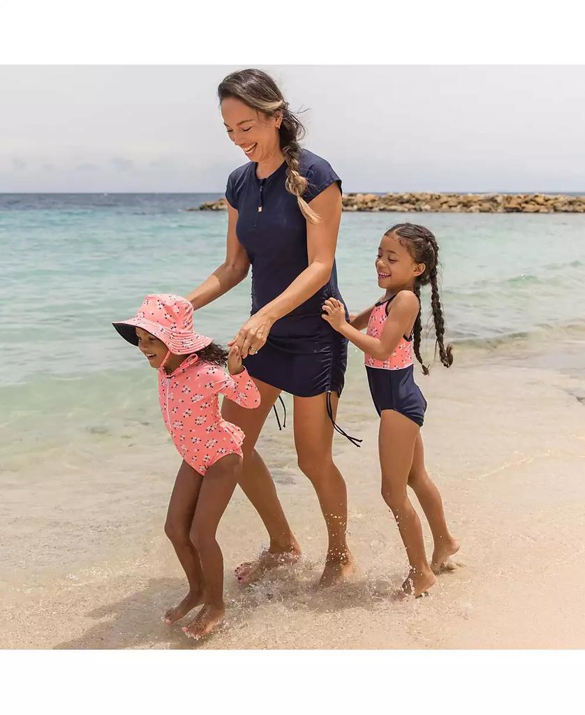 Snapper Rock Ladies Navy Ruched SS Swim Dress