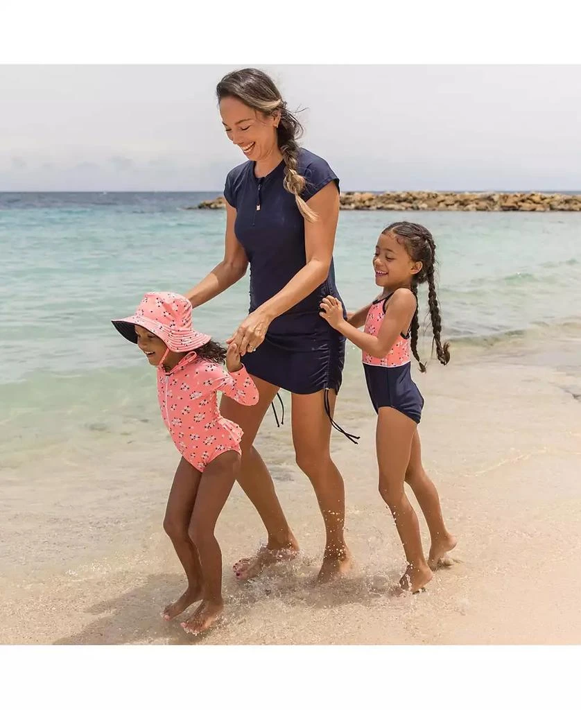 Snapper Rock Ladies Navy Ruched SS Swim Dress 2