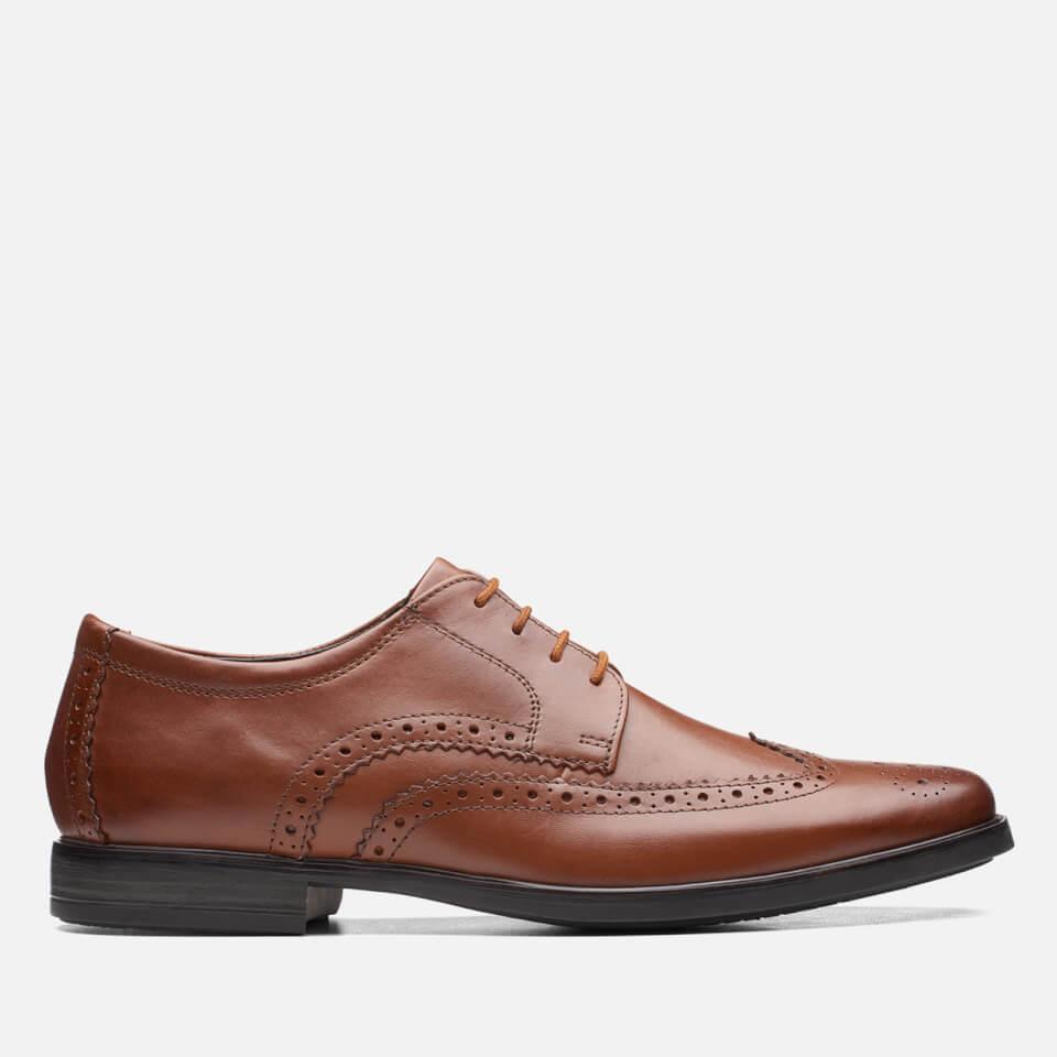 Clarks CLARKS HOWARD WING LEATHER DERBY SHOES