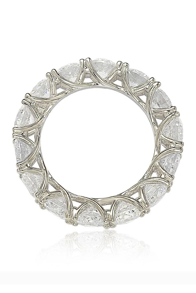 Suzy Levian Sterling Silver Cubic Zirconia Eternity Band Ring 4