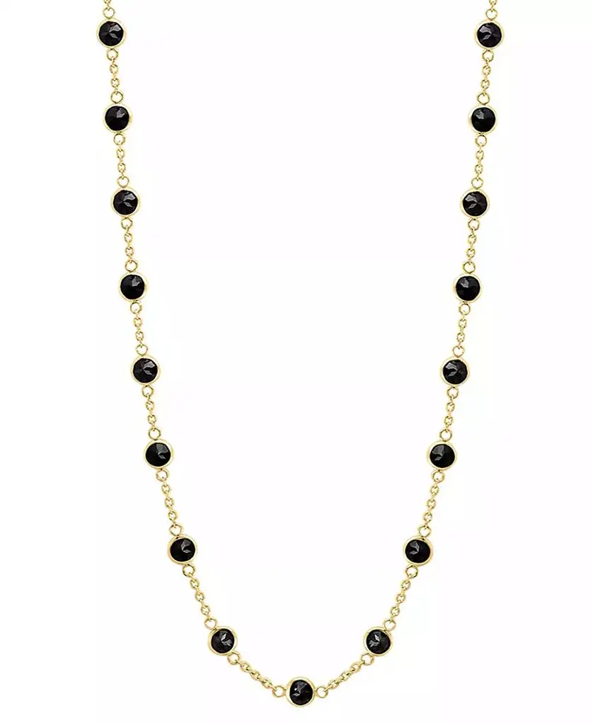 Effy EFFY® Onyx Bezel Station & Chain 18" Collar Necklace in 14k Gold