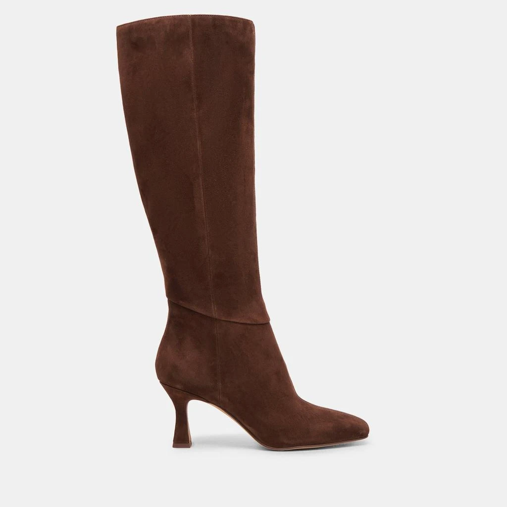 Dolce Vita Gyra Extra Wide Calf Boots Dk Brown Suede 1