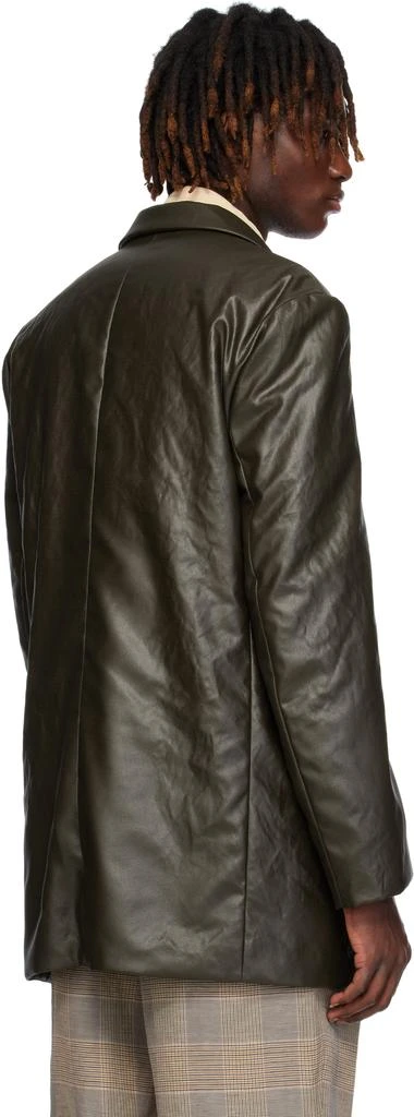 Dries Van Noten Brown Coated Blazer 3