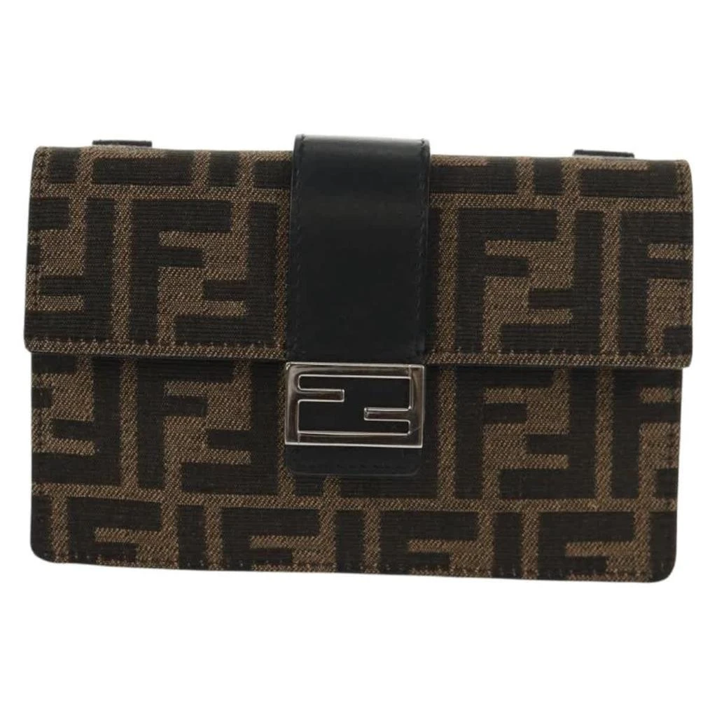 Fendi Baguette Convertible Belt Bag Zucca Canvas Canvas Bag (Pre-Owned)