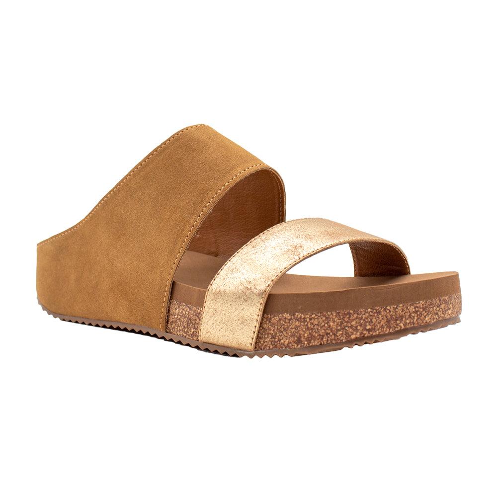 VOLATILE Campfire Metallic Slide Sandals