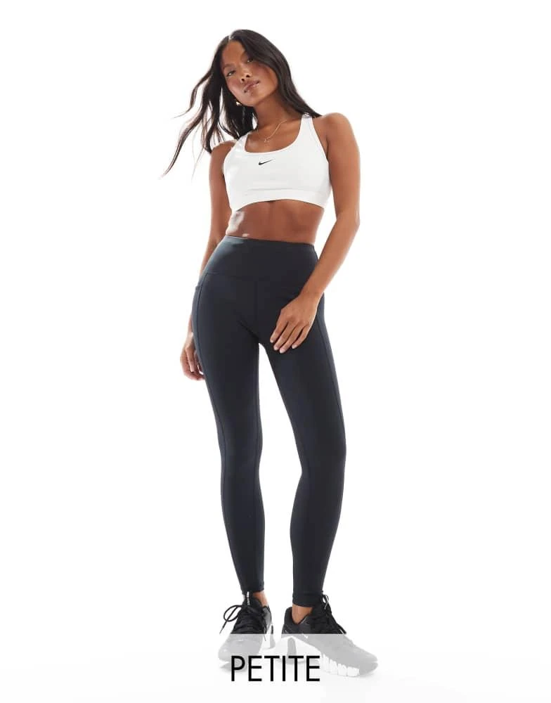 ASOS 4505 Petite Icon running tie waist gym legging with phone pocket in black 1