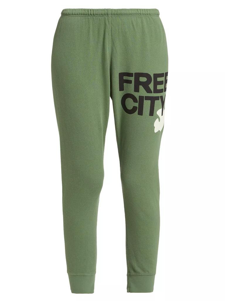 Freecity Logo Cotton Crop Sweatpants