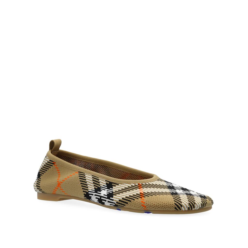La Sélection Créateurs Ballerines Burberry Checkered Knitted - Beige - Femme