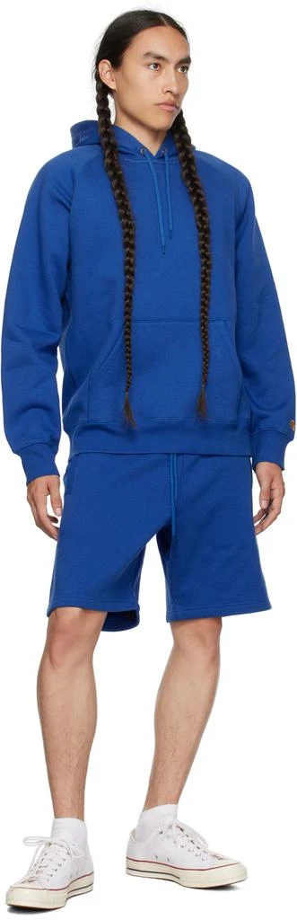 Carhartt Work In Progress Blue Chase Hoodie 4