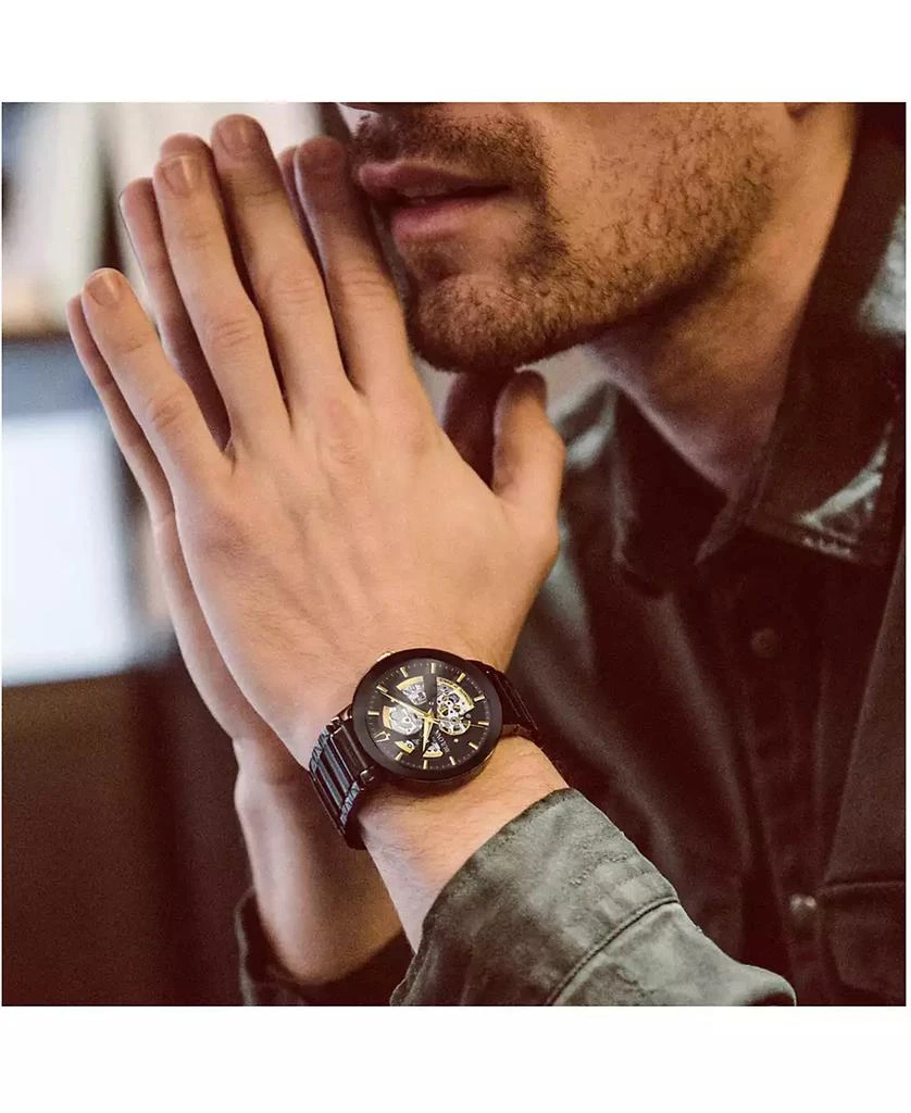 Bulova Men's Futuro Black Stainless Steel Bracelet Watch 42mm 9