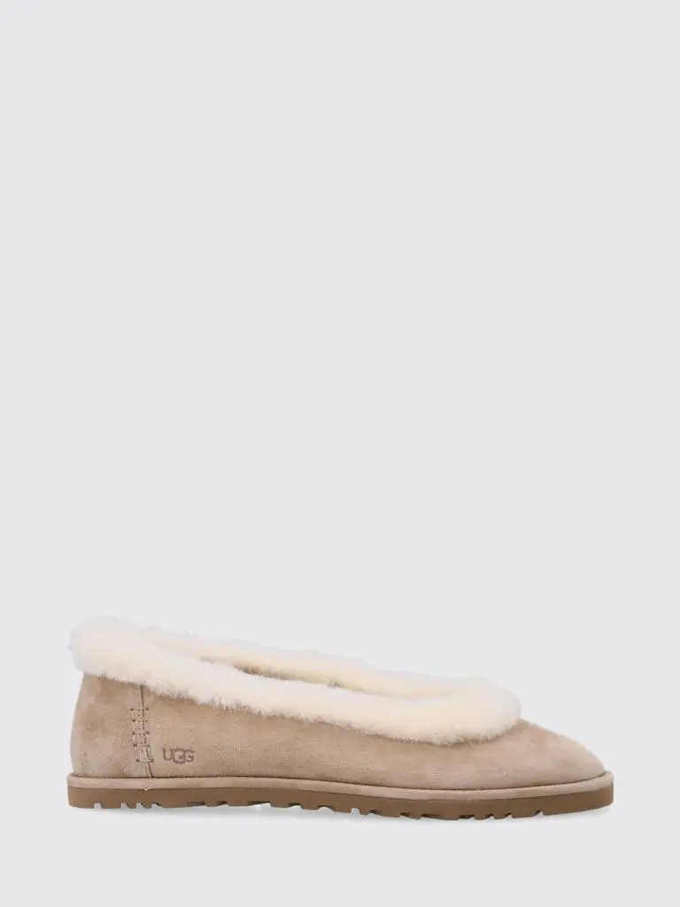 UGG Zora Suede and Wool Ballerina Flats UGG