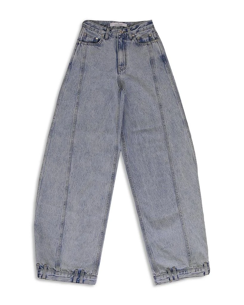 Rokh Palindrome High Rise Barrel Jeans in Light Blue 1