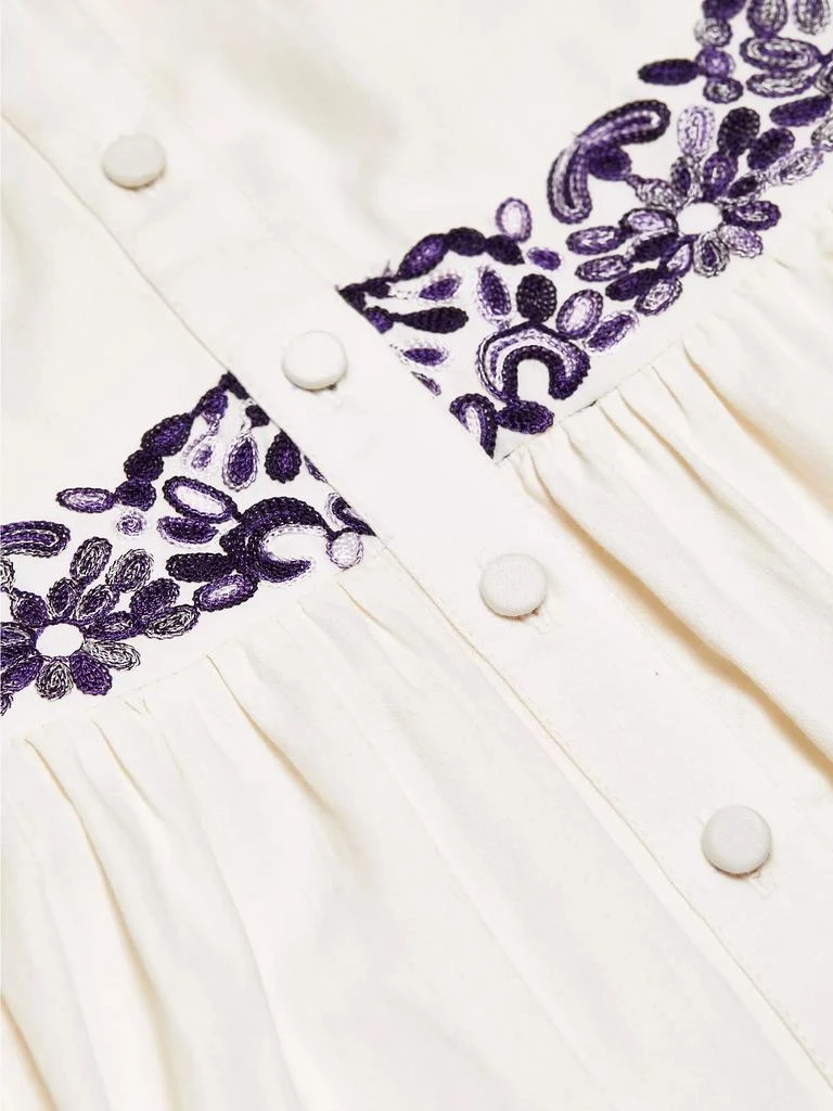 FIGUE Molly Embroidered Cotton Midi-Shirtdress 7
