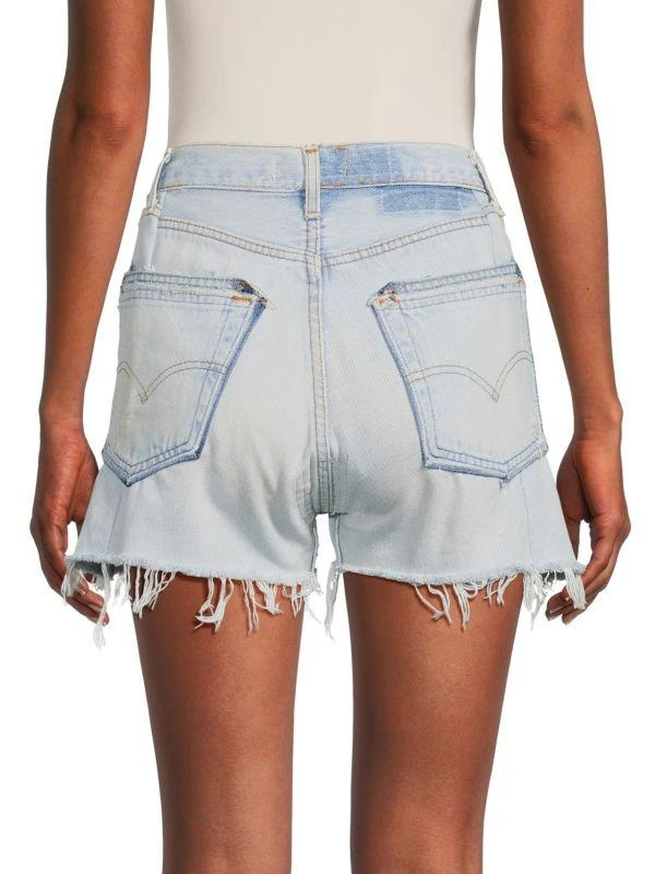 EB Denim Unravelled Denim Shorts 2
