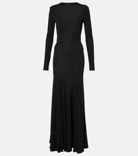 christopher esber embellished jersey maxi dress Crystal Pin embellished jersey maxi dress in black - Christopher Esber