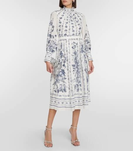 Erdem Printed crêpe de chine midi dress 2