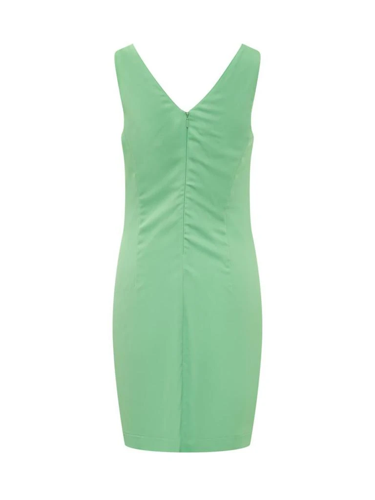 strapless open back dress Long wrap dress with striped pattern main image 0