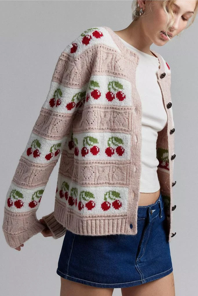 Kimchi Blue Kimchi Blue Cherry Print Knit Cardigan 3