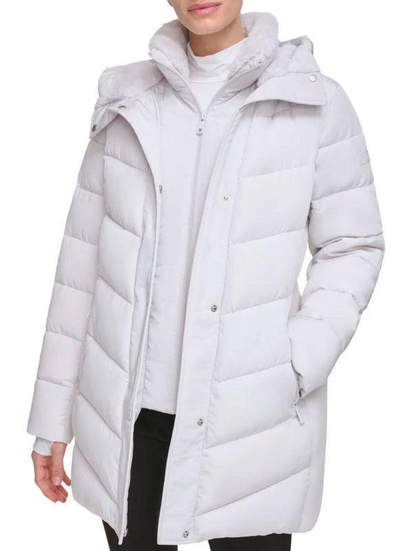 Calvin Klein Faux Fur Trim Puffer Jacket 3